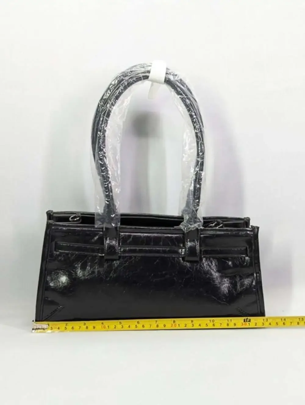 Sam & Libby Onyx Women's Belted Satchel Bag in Black (MSRP $98)